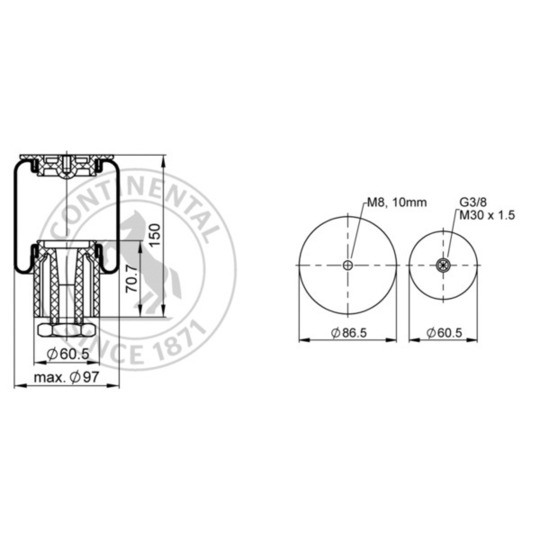 SZ 50-11 - Bellow, air suspension 