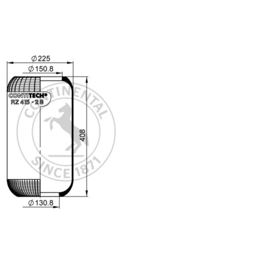 RZ 415-28 - Pneumatic suspension bellows 