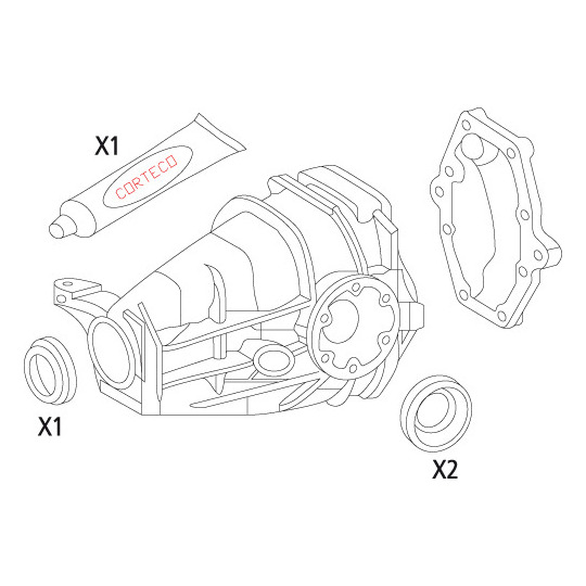 19535825 - Gasket Set, differential 