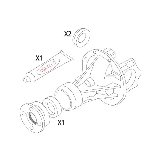 19536212 - Packningssats, differential 