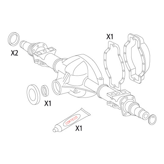 19536223 - Packningssats, differential 