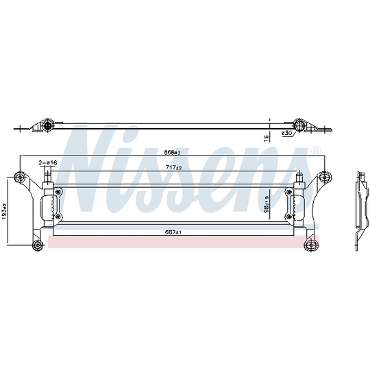 606955 - Radiator, engine cooling 