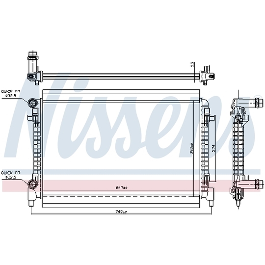 606909 - Radiator, engine cooling 