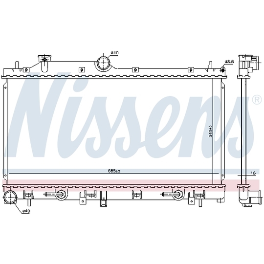 606842 - Radiator, engine cooling 