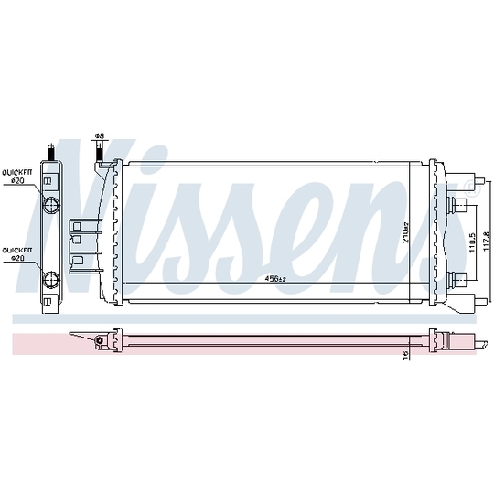 606840 - Radiator, engine cooling 