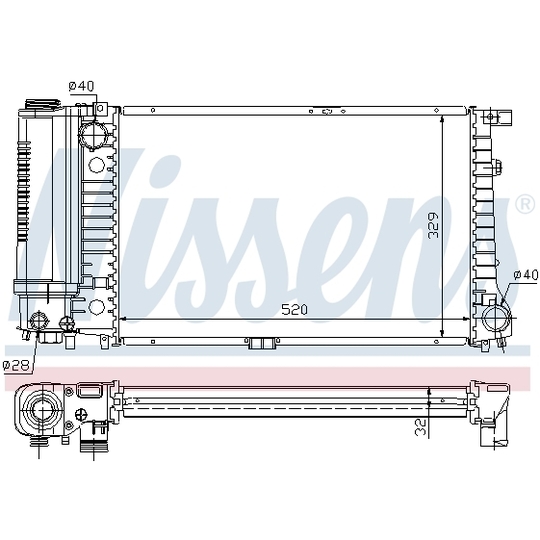 60736A - Radiator, engine cooling 