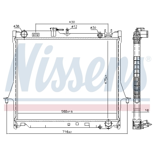 60855 - Radiator, engine cooling 