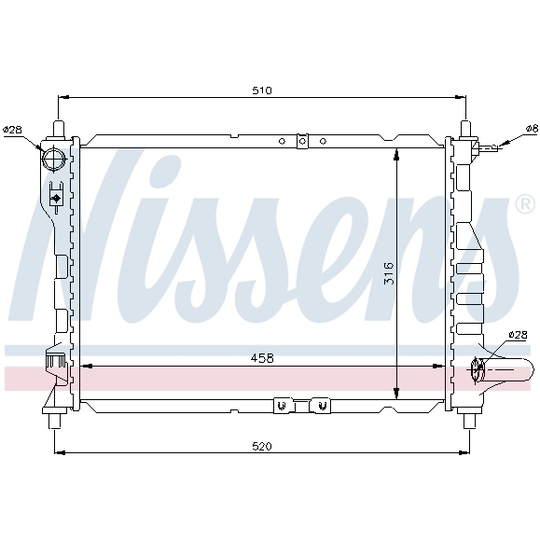 61630 - Radiator, engine cooling 