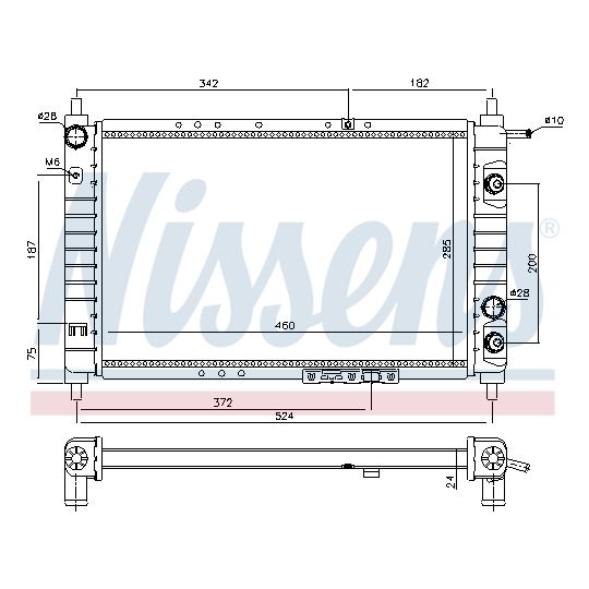 61663 - Radiator, engine cooling 