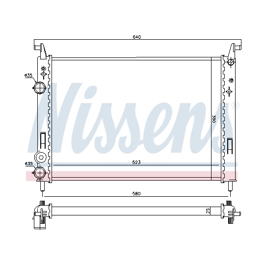 61682 - Radiator, engine cooling 