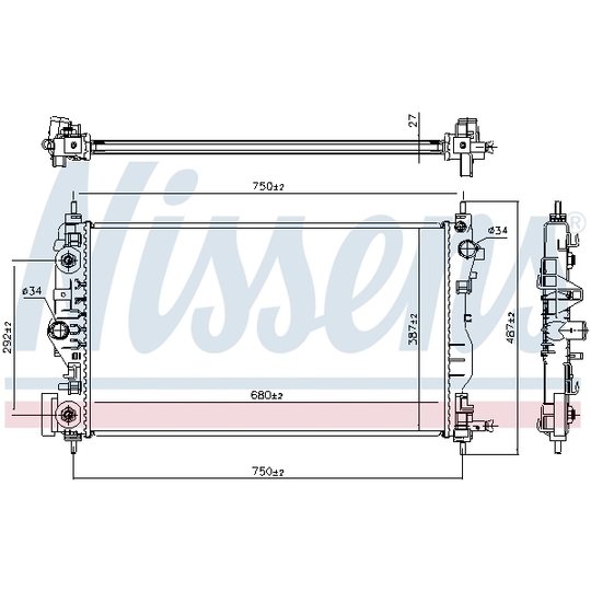 61707 - Radiator, engine cooling 