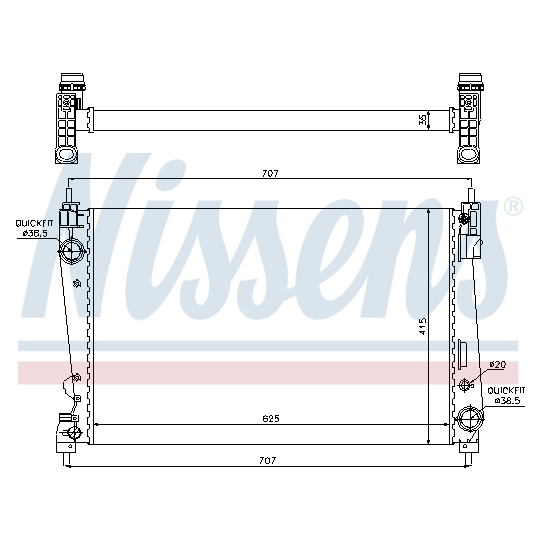 61916 - Radiator, engine cooling 