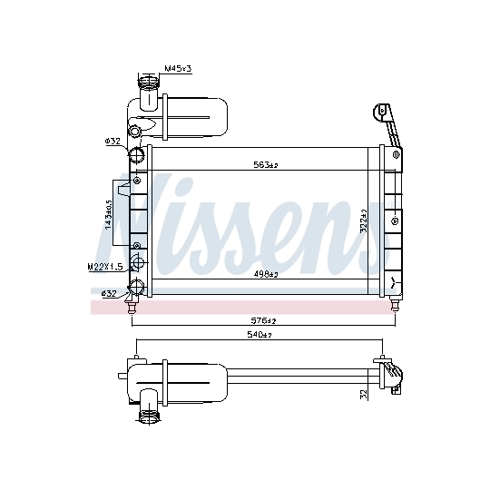 61844 - Radiaator, mootorijahutus 