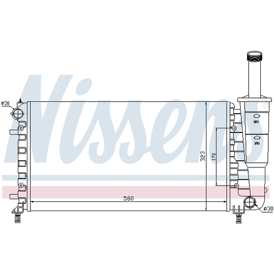 61888 - Radiator, engine cooling 