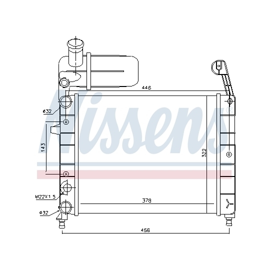 61845 - Radiator, engine cooling 