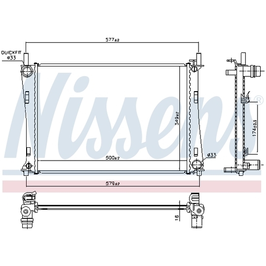 62028A - Radiator, engine cooling 