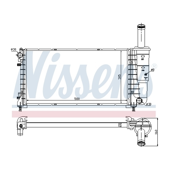 61923 - Radiator, engine cooling 