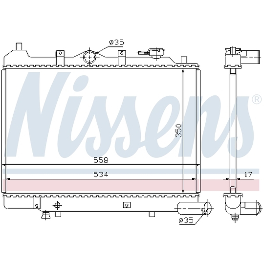 62442 - Radiator, engine cooling 