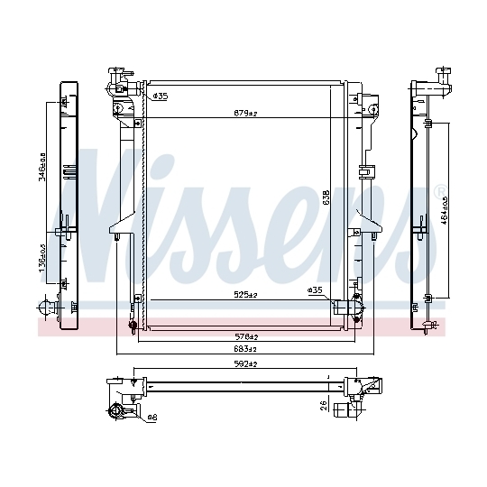 628965 - Radiator, engine cooling 