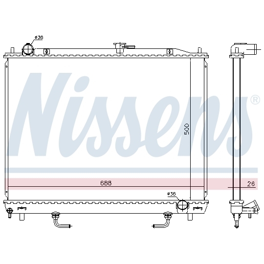 628959 - Radiator, engine cooling 