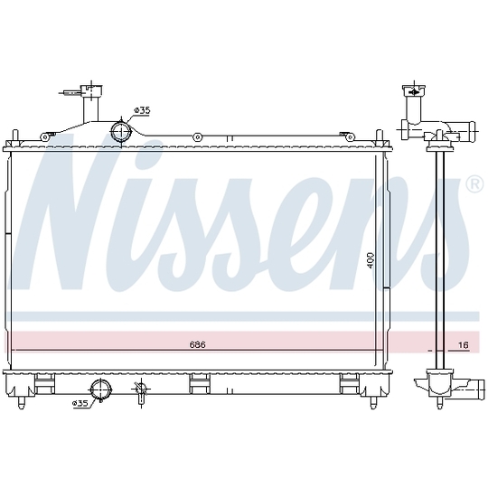 628967 - Radiator, engine cooling 