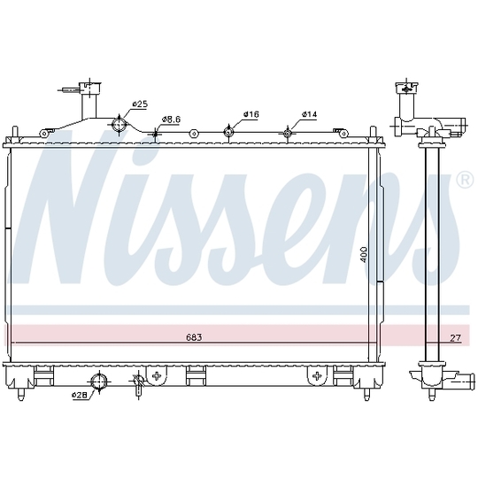 628987 - Radiator, engine cooling 