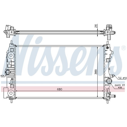 630745 - Radiator, engine cooling 