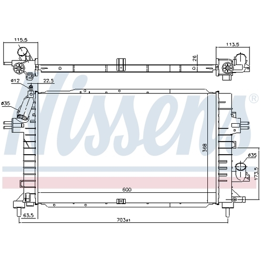 630752 - Radiator, engine cooling 