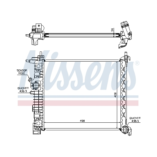 630736 - Radiator, engine cooling 