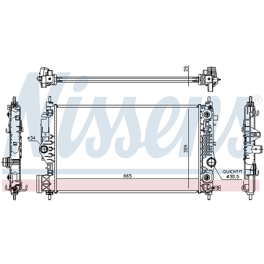 630762 - Radiator, engine cooling 