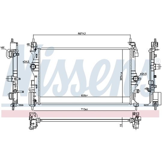 630786 - Radiator, engine cooling 