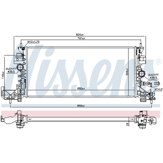 630797 - Radiator, engine cooling 