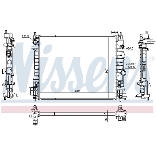 630775 - Radiaator, mootorijahutus 