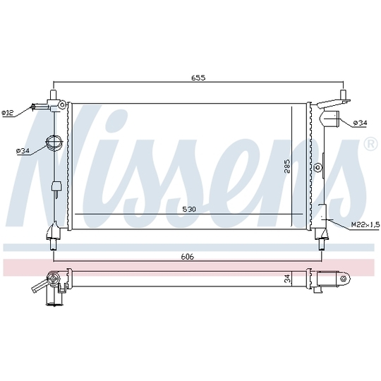 632851 - Radiator, engine cooling 