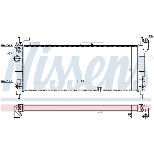 632921 - Radiator, engine cooling 