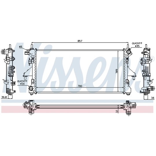 63556 - Radiator, engine cooling 