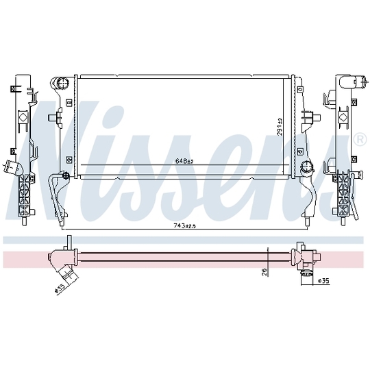 636728 - Radiator, engine cooling 