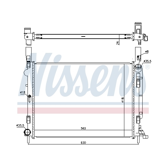 637618 - Radiator, engine cooling 