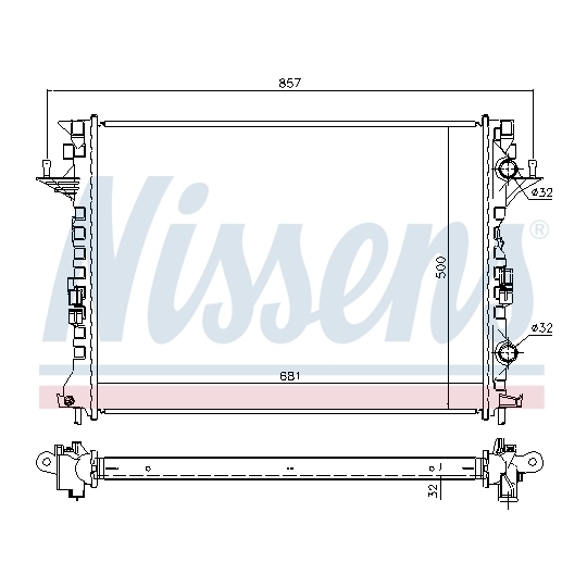 637638 - Radiator, engine cooling 