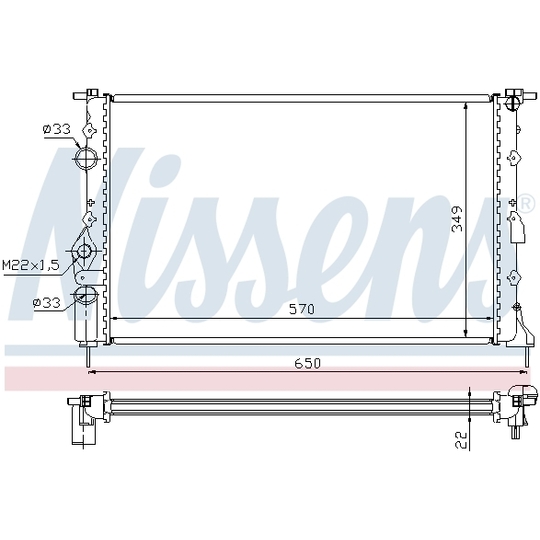 639391 - Radiator, engine cooling 