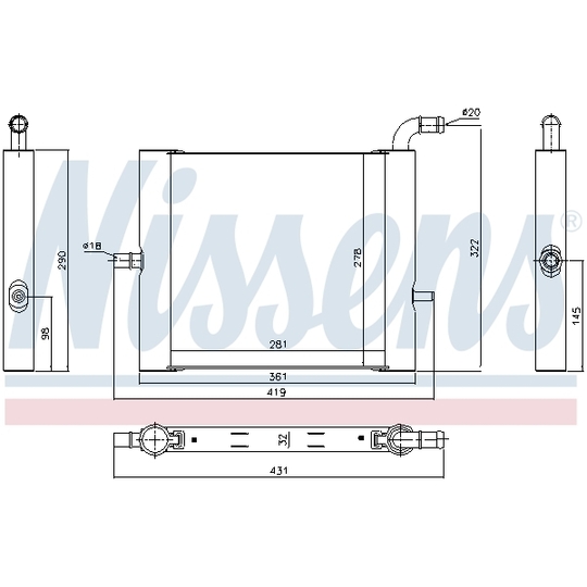 64338 - Low Temperature Cooler, intercooler 