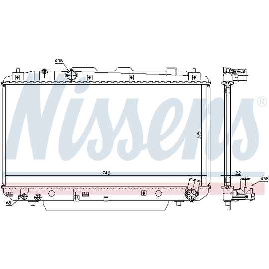 64638A - Radiator, engine cooling 