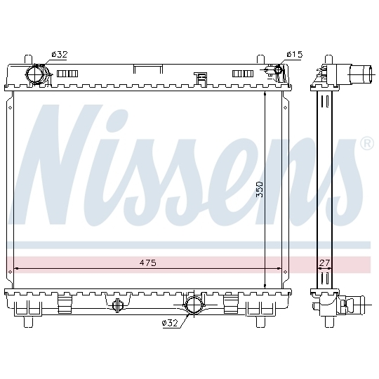 64696 - Radiator, engine cooling 