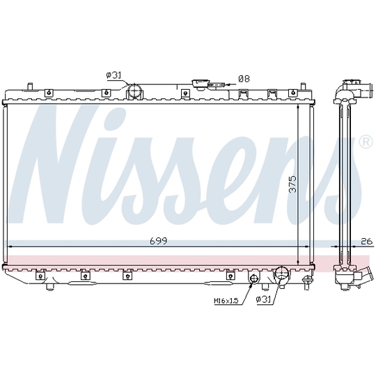 64785A - Radiator, engine cooling 