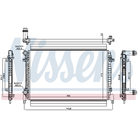 65327 - Radiator, engine cooling 