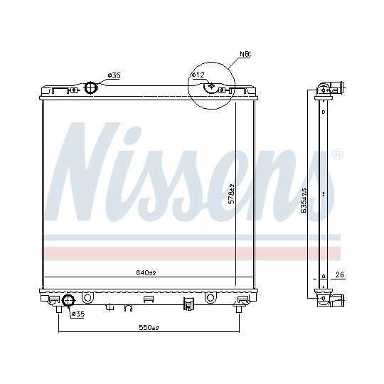 666226 - Radiator, engine cooling 