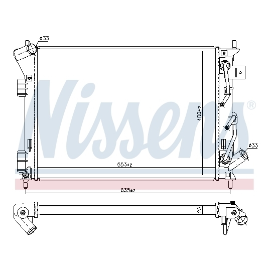 666207 - Radiator, engine cooling 