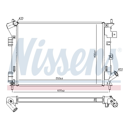 666206 - Radiator, engine cooling 