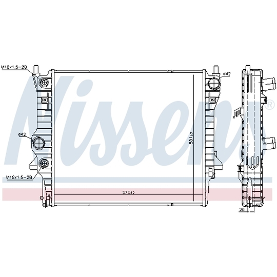 66708 - Radiator, engine cooling 