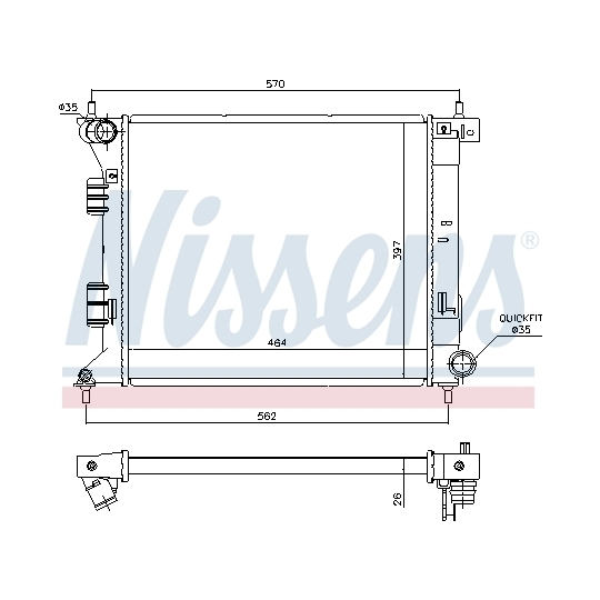 66775 - Radiator, engine cooling 